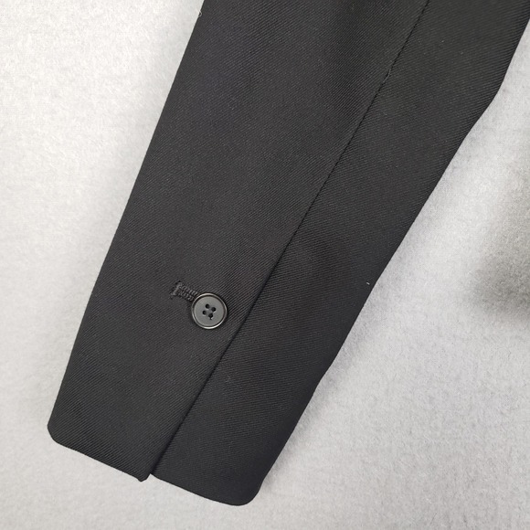 H&M Womens Size 4 Single Button Blazer Jacket Black Classic Closet Staple Office - Picture 7 of 10